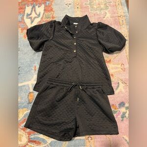 Black Quilted Women's Set